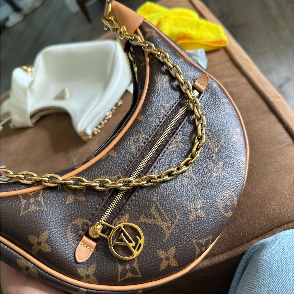 Louis Vuitton Gold and Brown Monogram Shoulder Bag